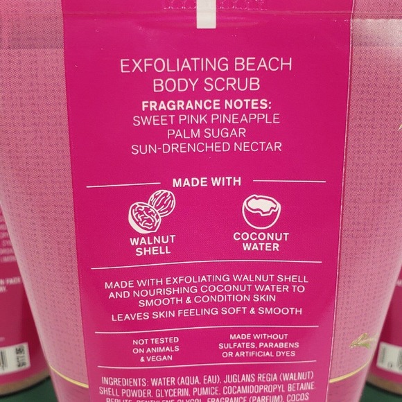 3 Pink Pineapple Sunrise Beach Body Scrub Bath Body Works Exfoliating Wash - Picture 5 of 6